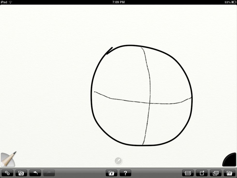 Then draw two lines as shown above just to show u where to put the stuff