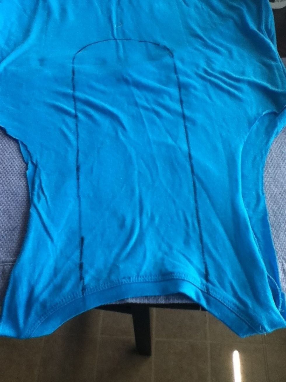 Then draw where you are cutting