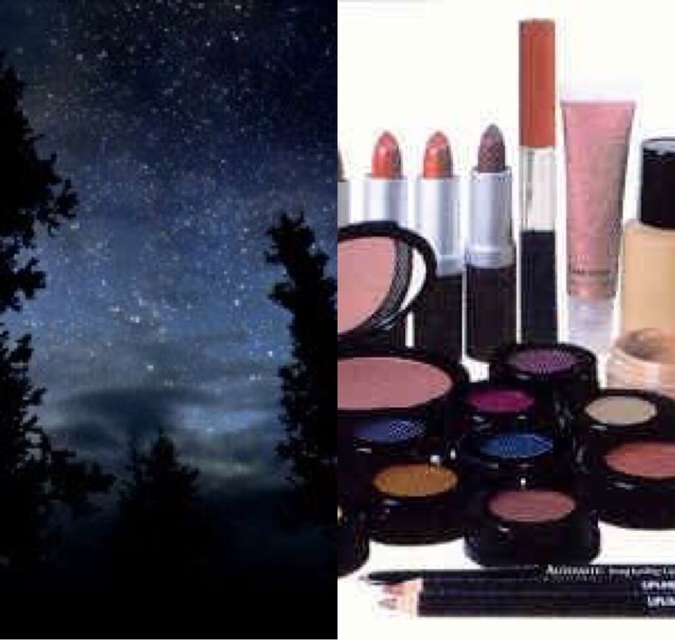 Then either go to bed or proceed with putting on makeup.
