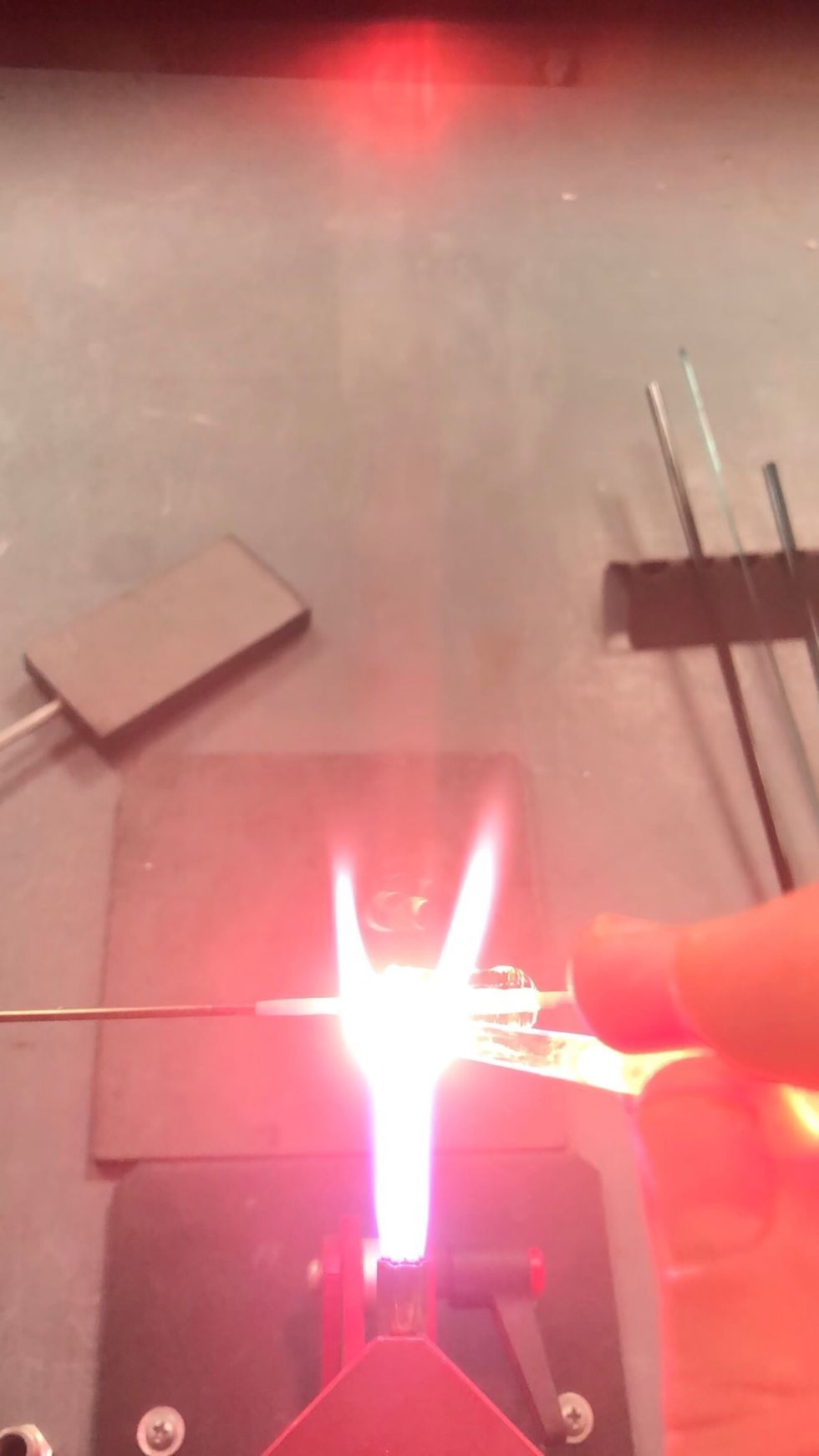 Then fill in the middle of the bead with clear.