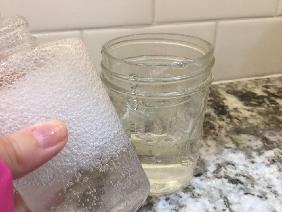 Then fill it up with water \ud83d\udca6 (I do not know why it was bubbly, but it was old glue \ud83d\ude05)