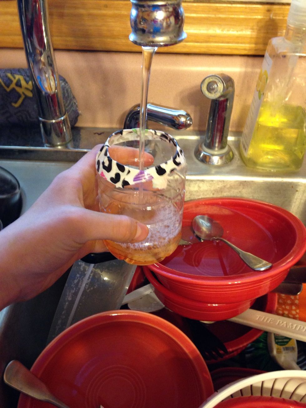 Then fill it up with water.