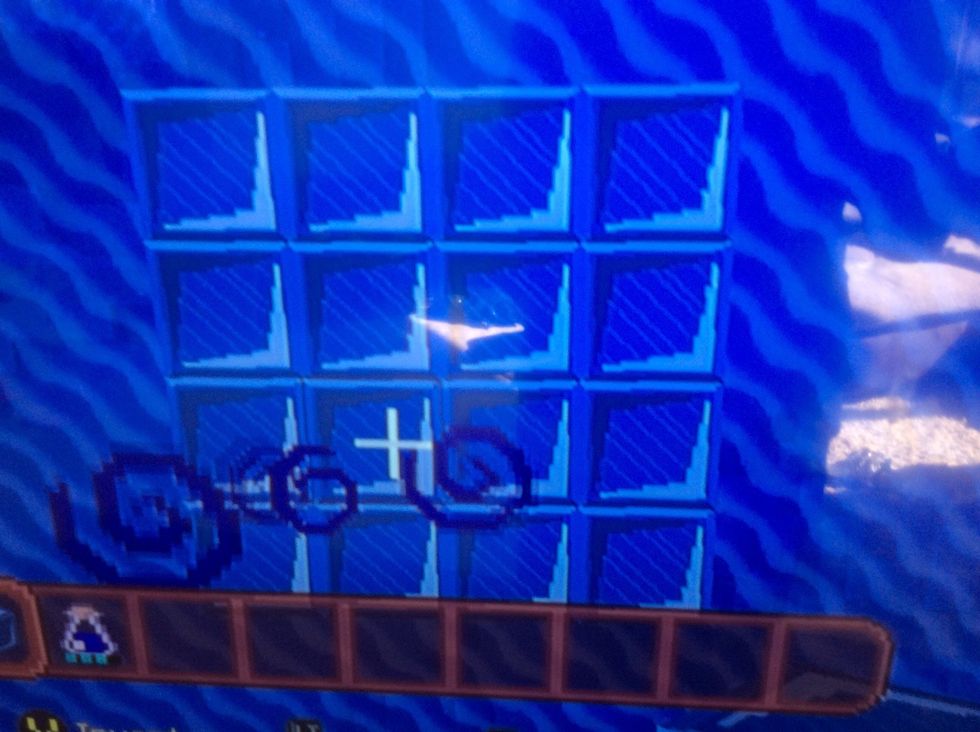 Then fill the whole of the inside with blocks