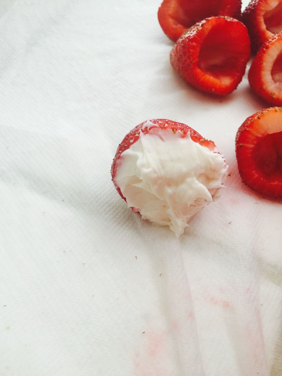 Then fill your strawberries