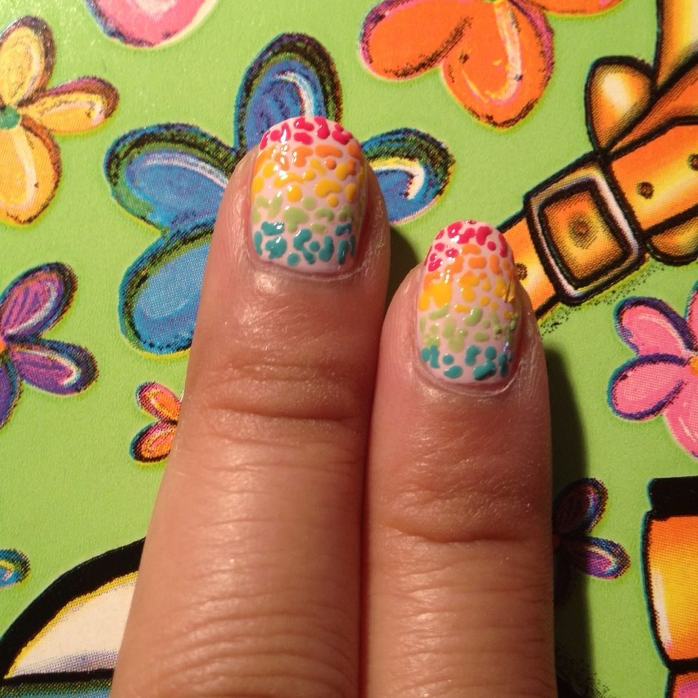 Then finally pink. Make sure you give yourself enough room to fit all the colors. If not you can always reduce down.