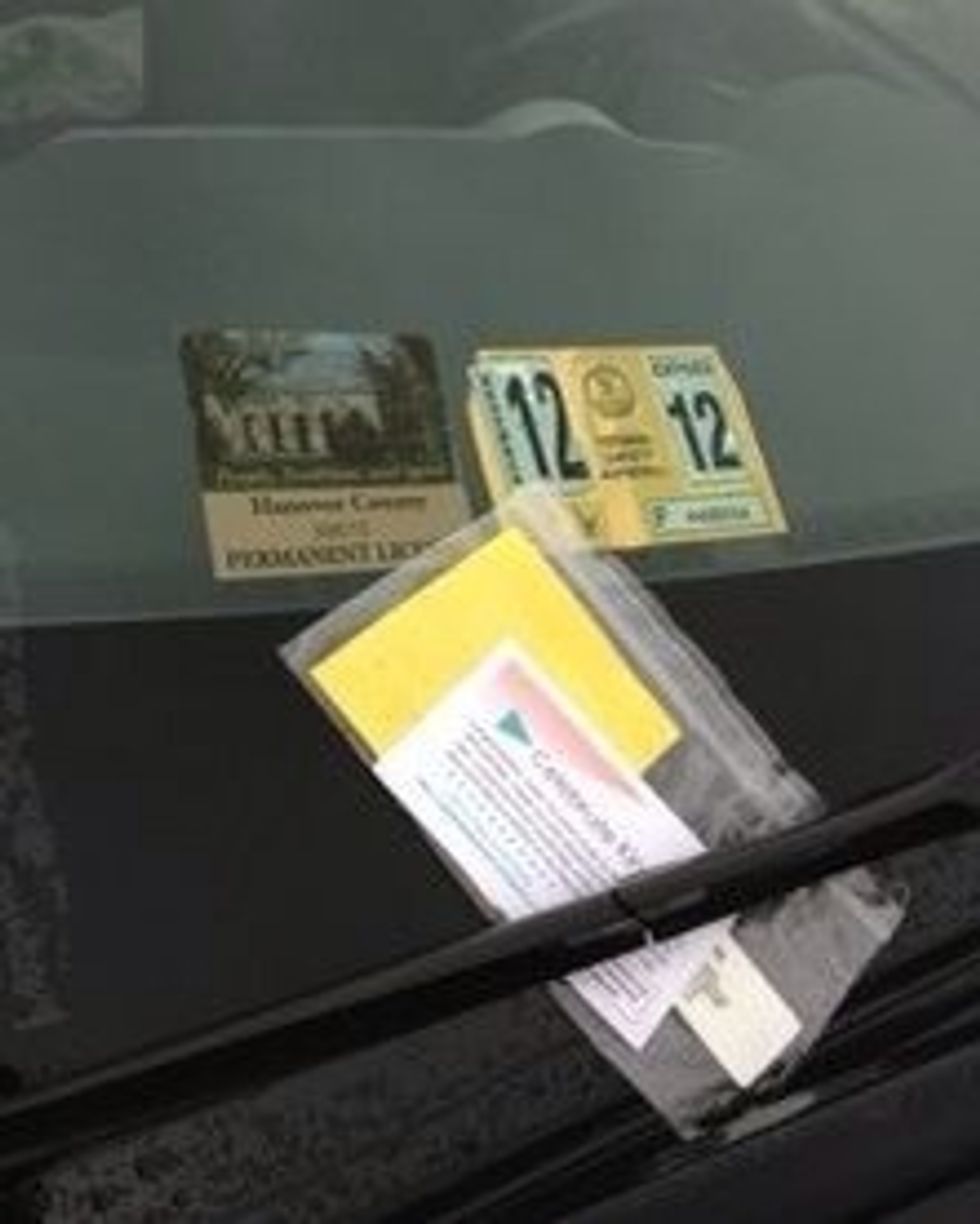 Then find a car with an inspection sticker that is about to expire and leave the coupon under the windshield wiper. Put all the goodies in a ziplock bag for easy discovery.