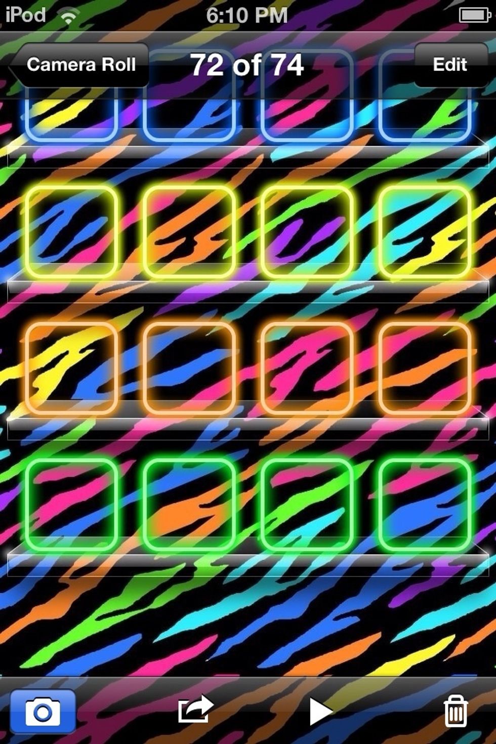 Then, Find The Picture You Want As Your Background And Click On The Picture And There Will Be Play Button, Trash Button, And Share Button. You Want To Click On The Share Button