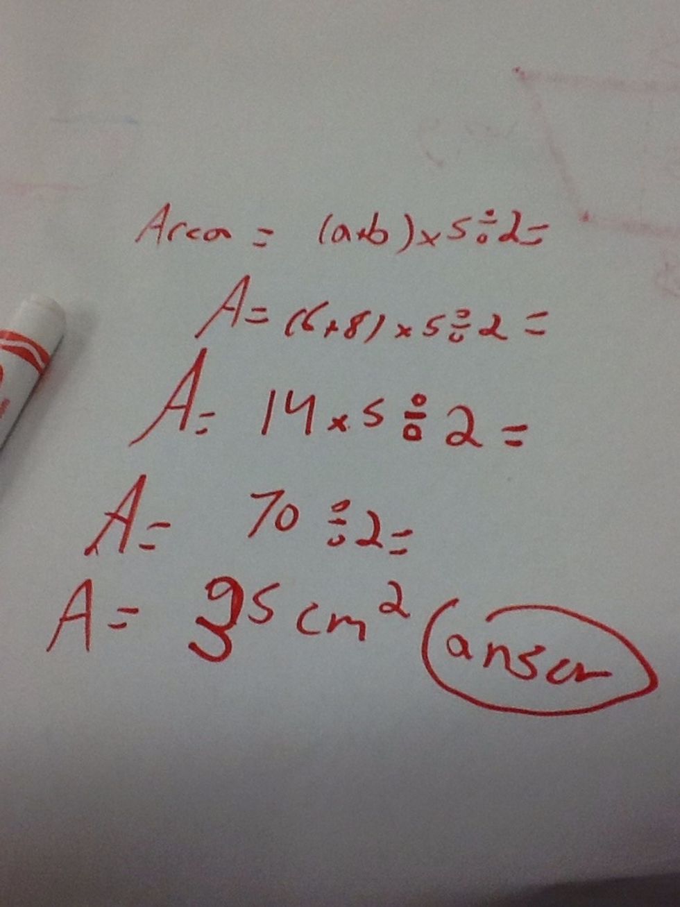 Then find your final answer by dividing my previous answer be 2( answer 35)