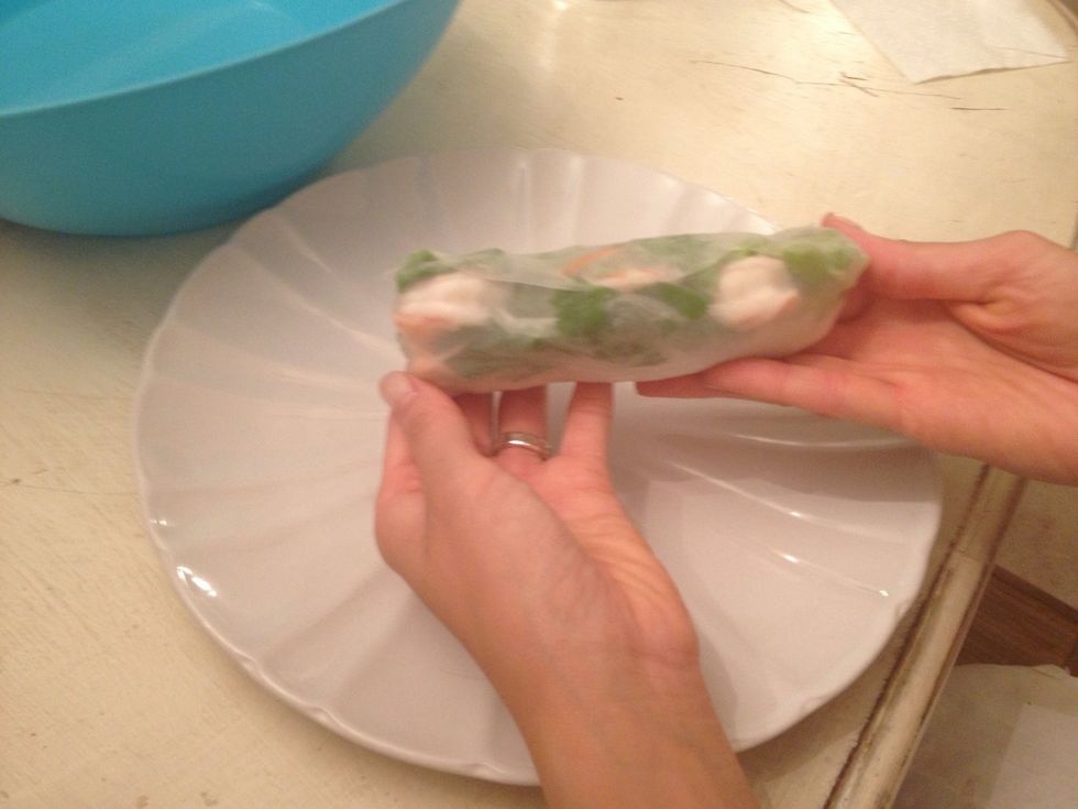 Then finish rolling up. Tada!