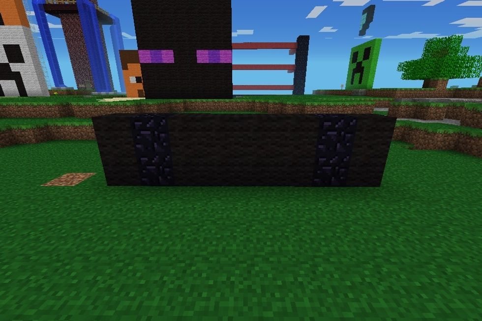 Then finish the rest of the row with black wool