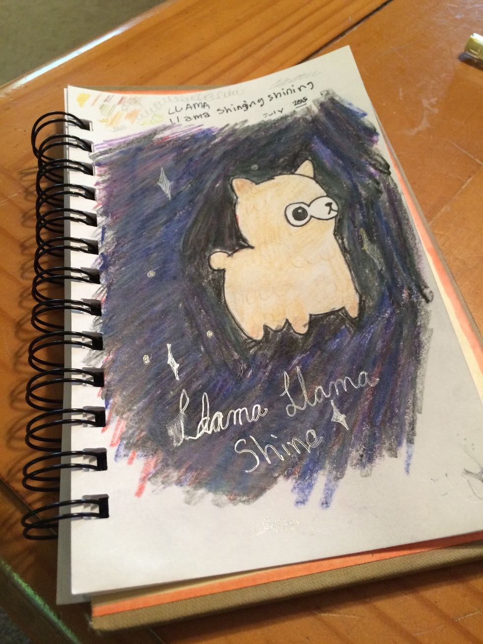 Then finish with some stars I used a silver gel pen