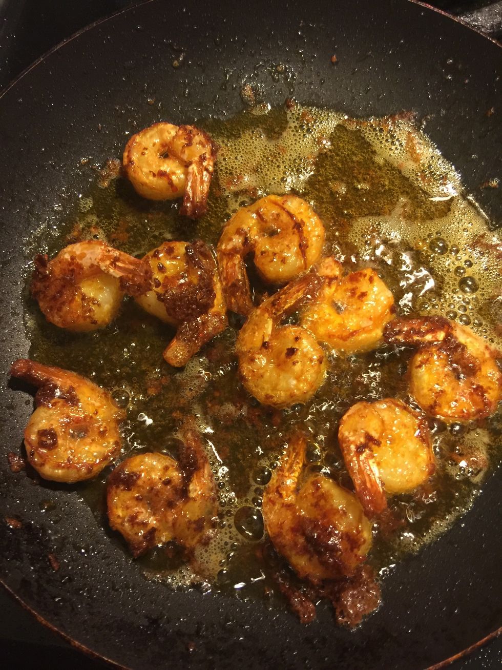 Then flip over on the other side. Fry till they cooked. Remove from pan, drain on paper napkins. And serve.