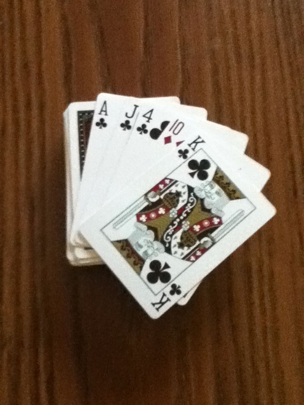 Then flip the deck over and do the same as the top.