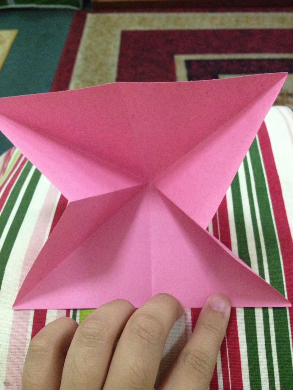 Then, fold all the creases you've made.