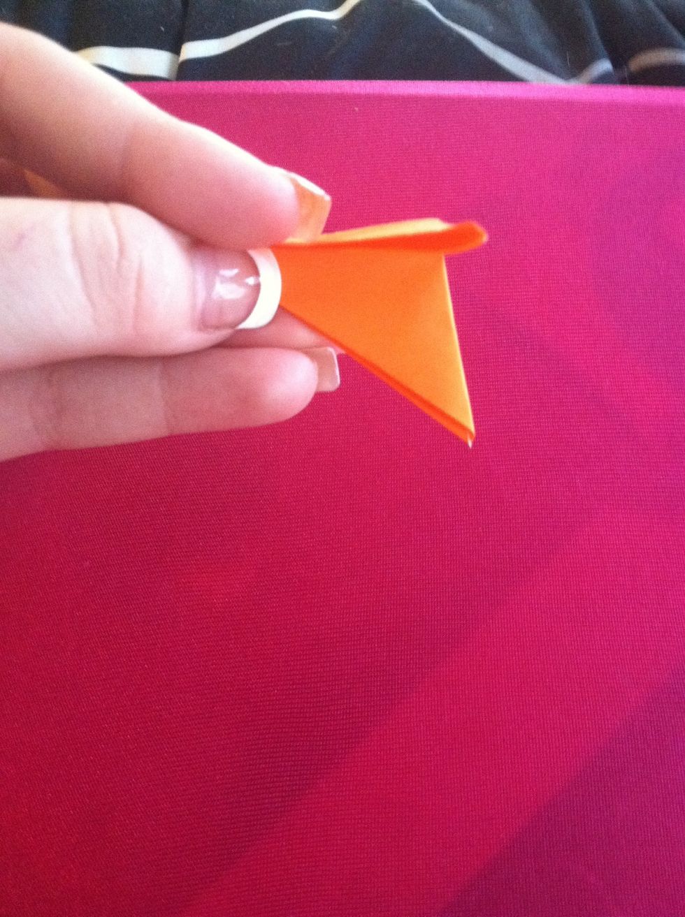 Then fold in half for the points to meet