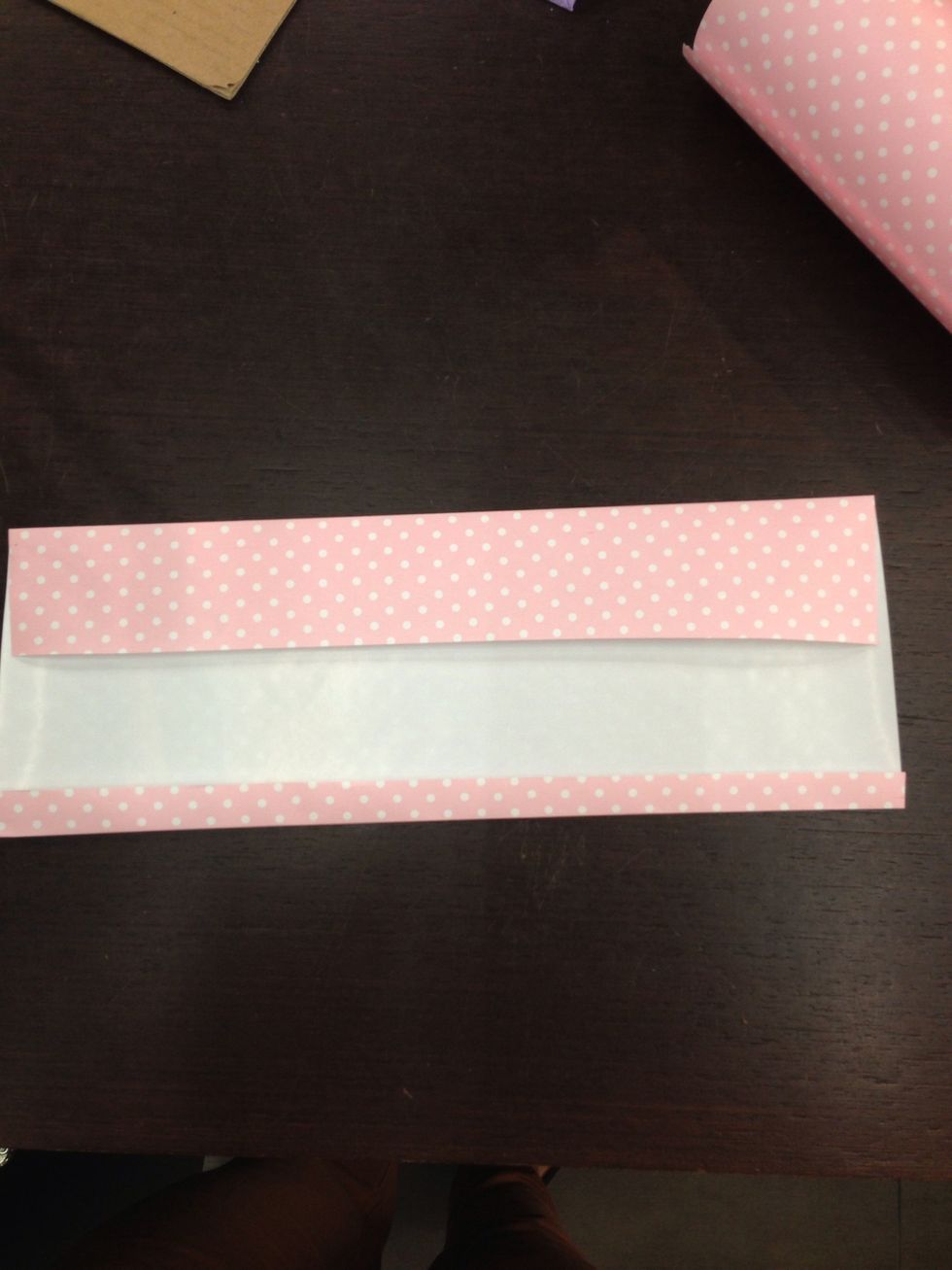 Then fold other side a little bit, just to make sure your envelope is straight