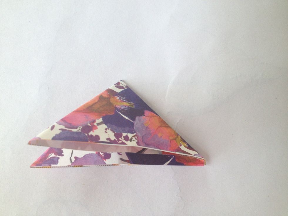 Then fold that triangle into another triangle