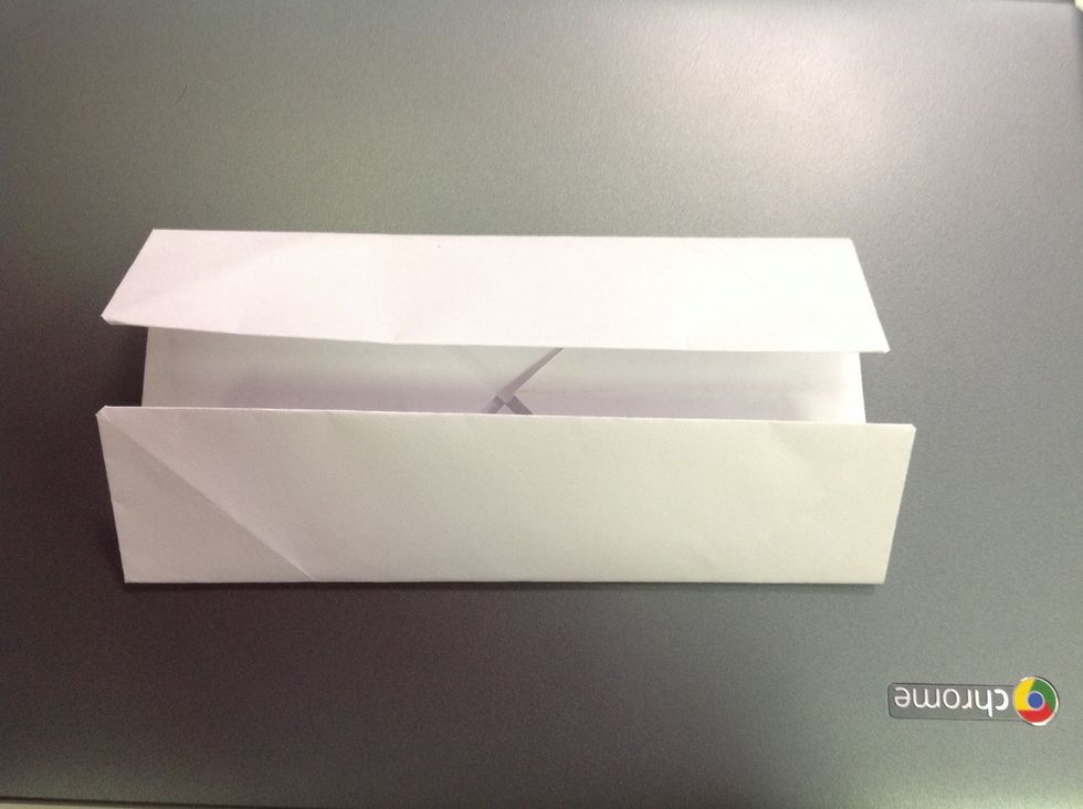 Then fold the bottom to the middle.