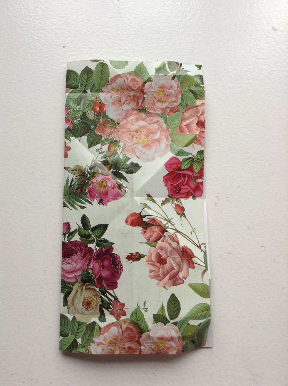 Then fold the paper once. Like this ^