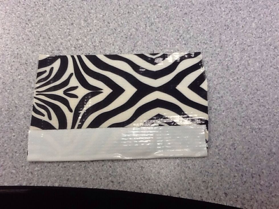 Then fold the sticky side \ud83d\ude04\ud83d\ude03 (half way )