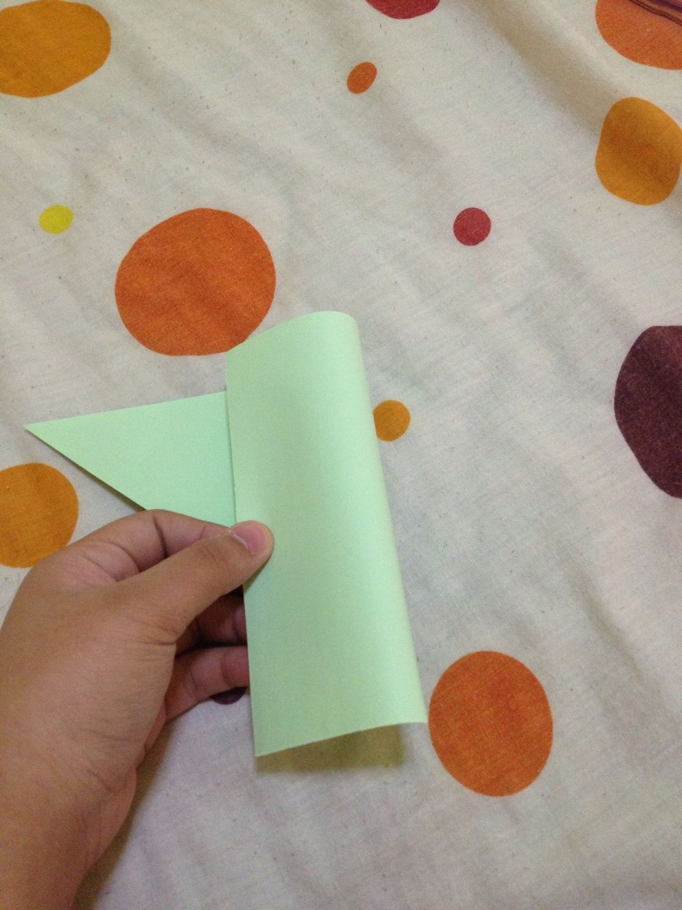 Then, fold this rectangular part.