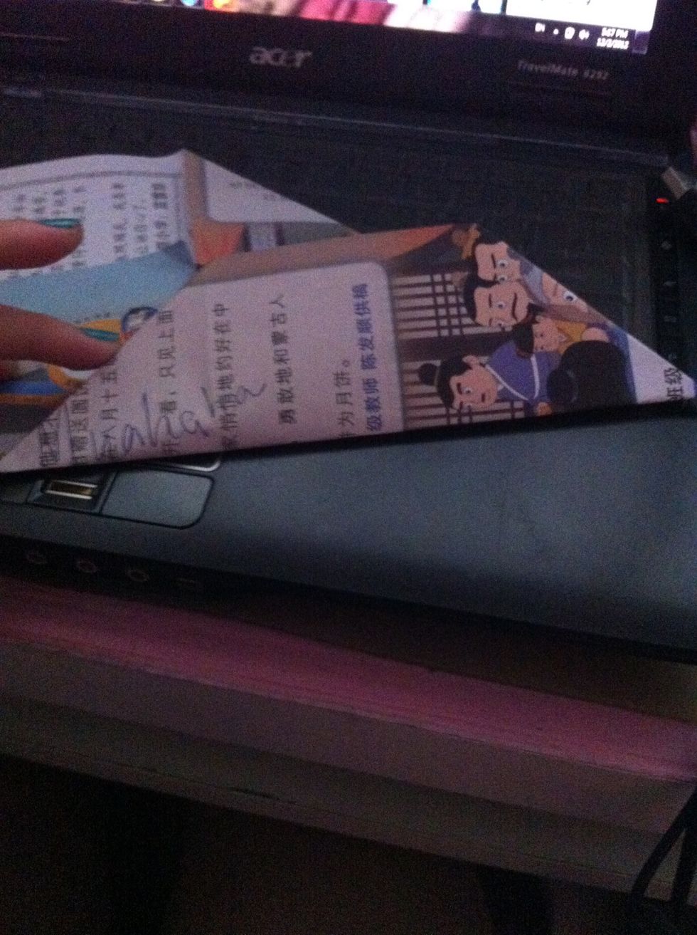 Then fold upward into staircase-like