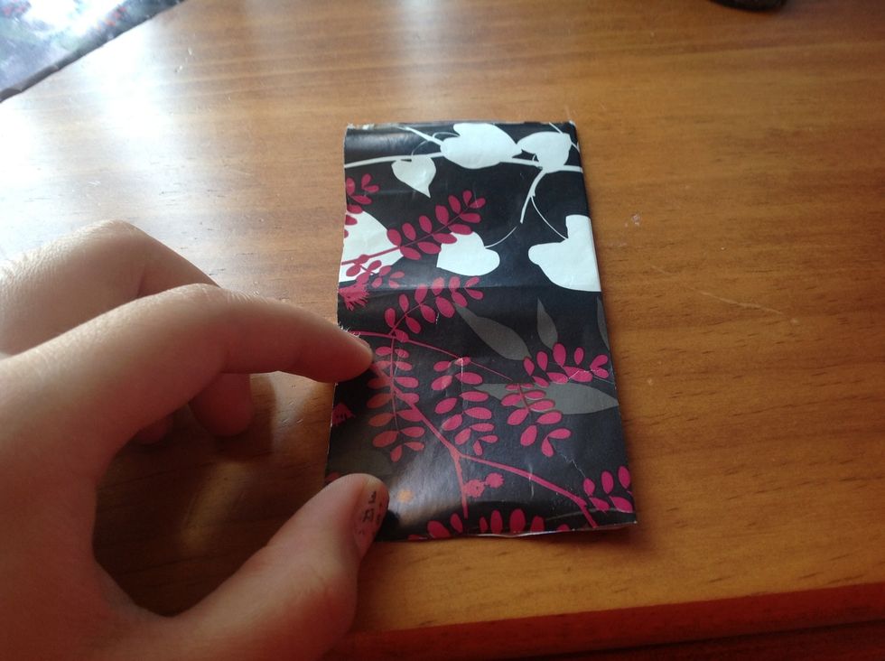 Then fold vertically.