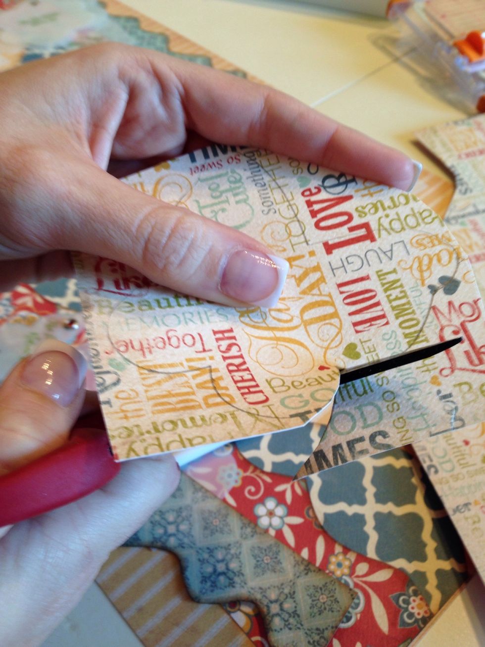 Then follow your lines and cut out the design.