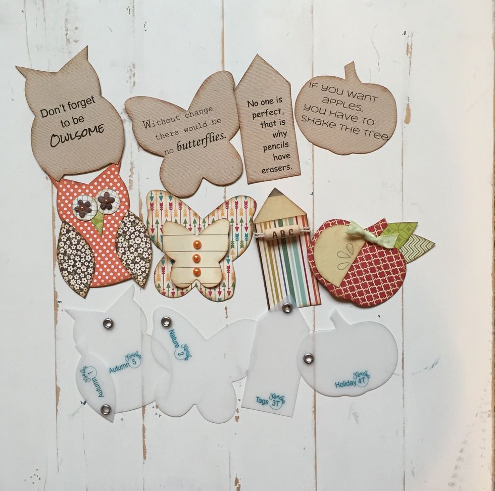 Then for the back, I printed off some quotes using plain cardstock.