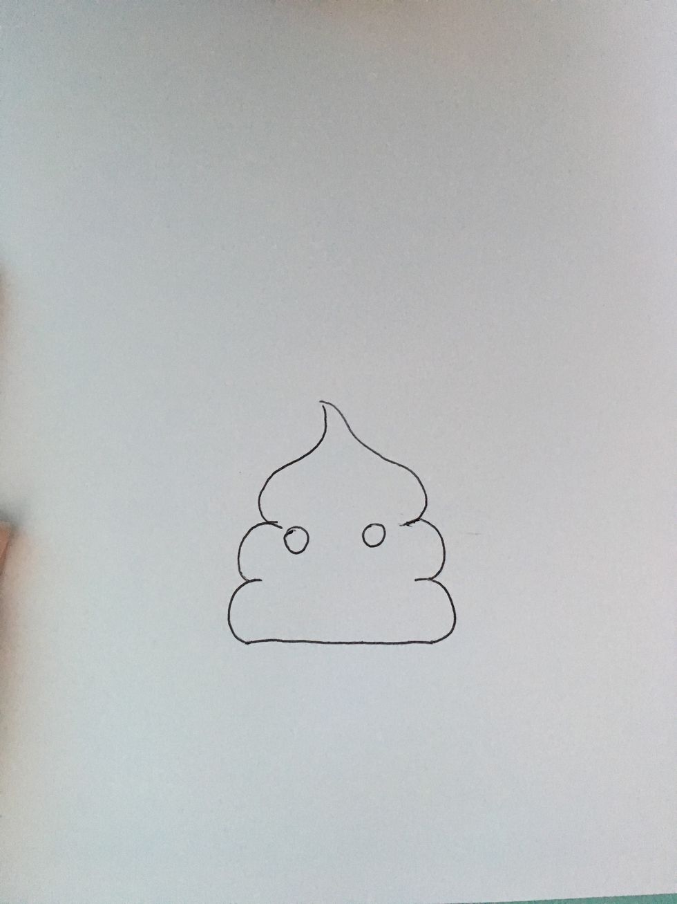 How to draw a cute poop emoji 💩 - B+C Guides