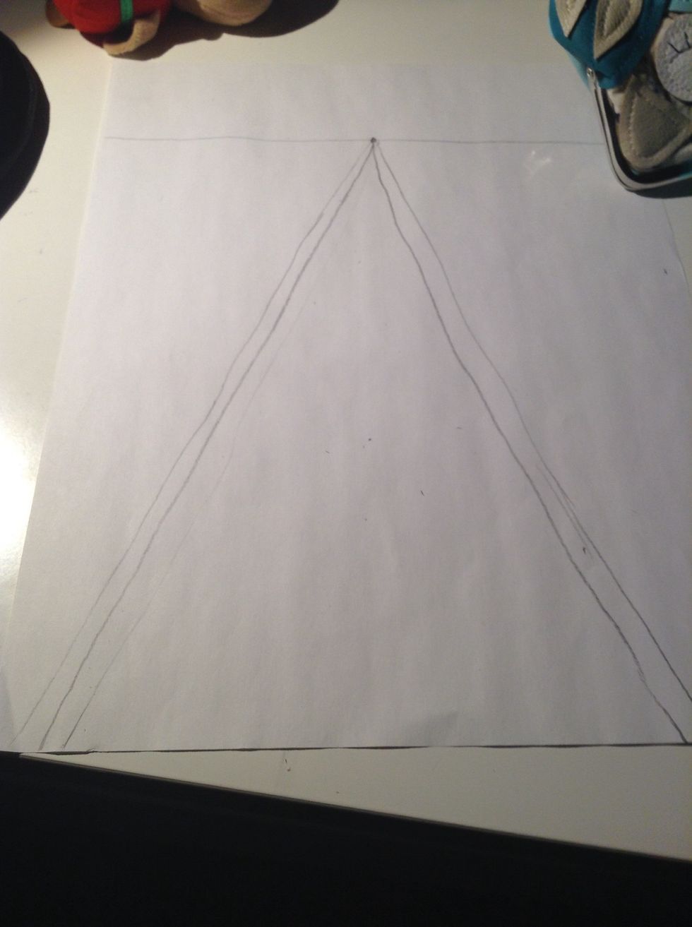 Then for the side walk put to straight lines if you think your road is to big put the lines on the inside but if you think it's to skinny put the lines on the outside