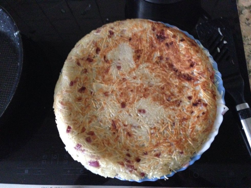 Then fry the other side of this potato-cake