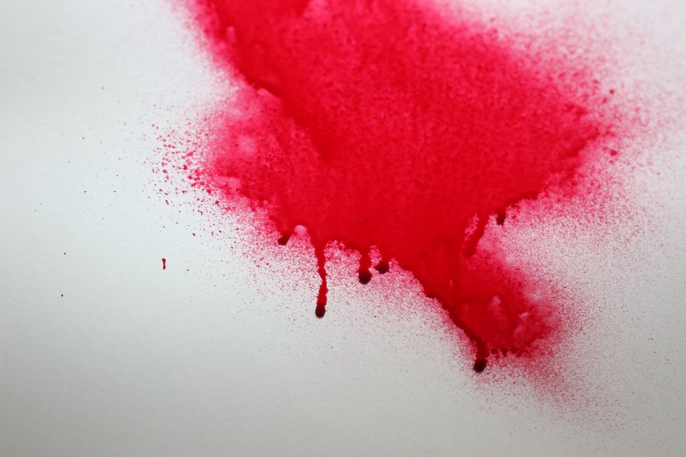 Then gently lift the sheet and let some of the color run.