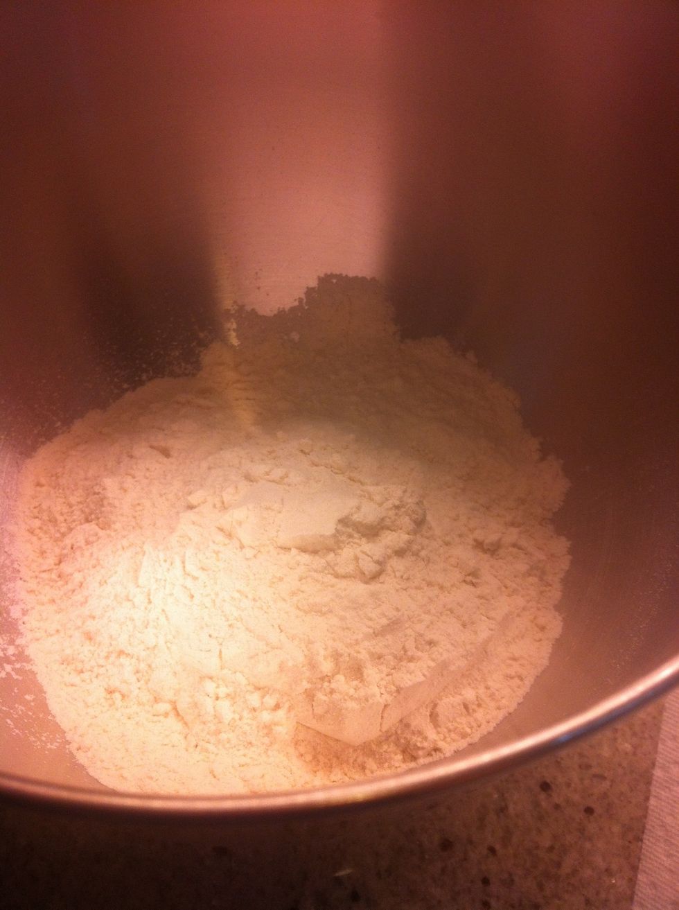 Then get 2 cups of flour