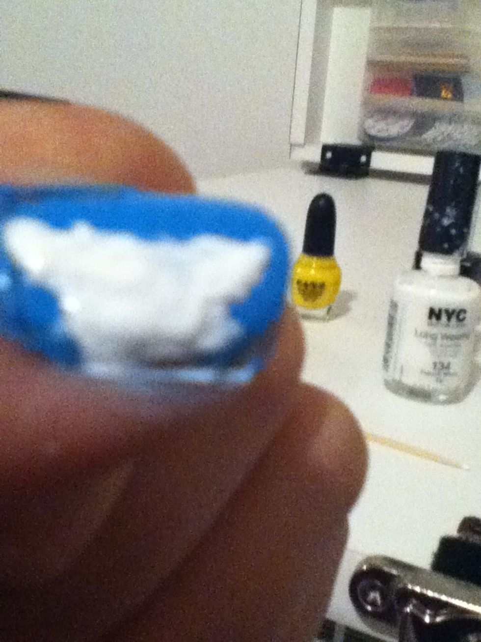 Then get a tooth pick to make this design