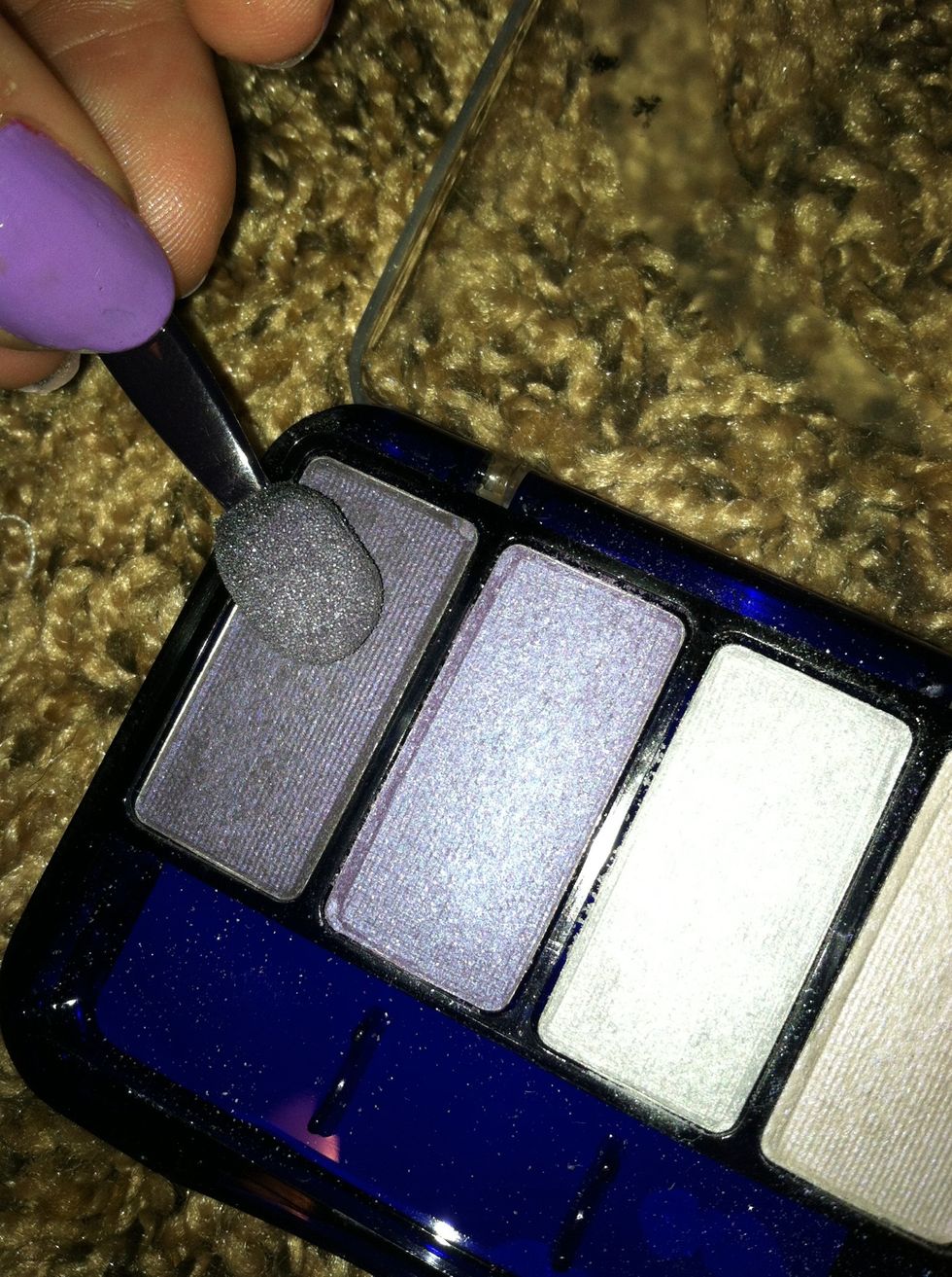 Then get the darkest one and out line the other purple then put it on ware you put eyeliner.