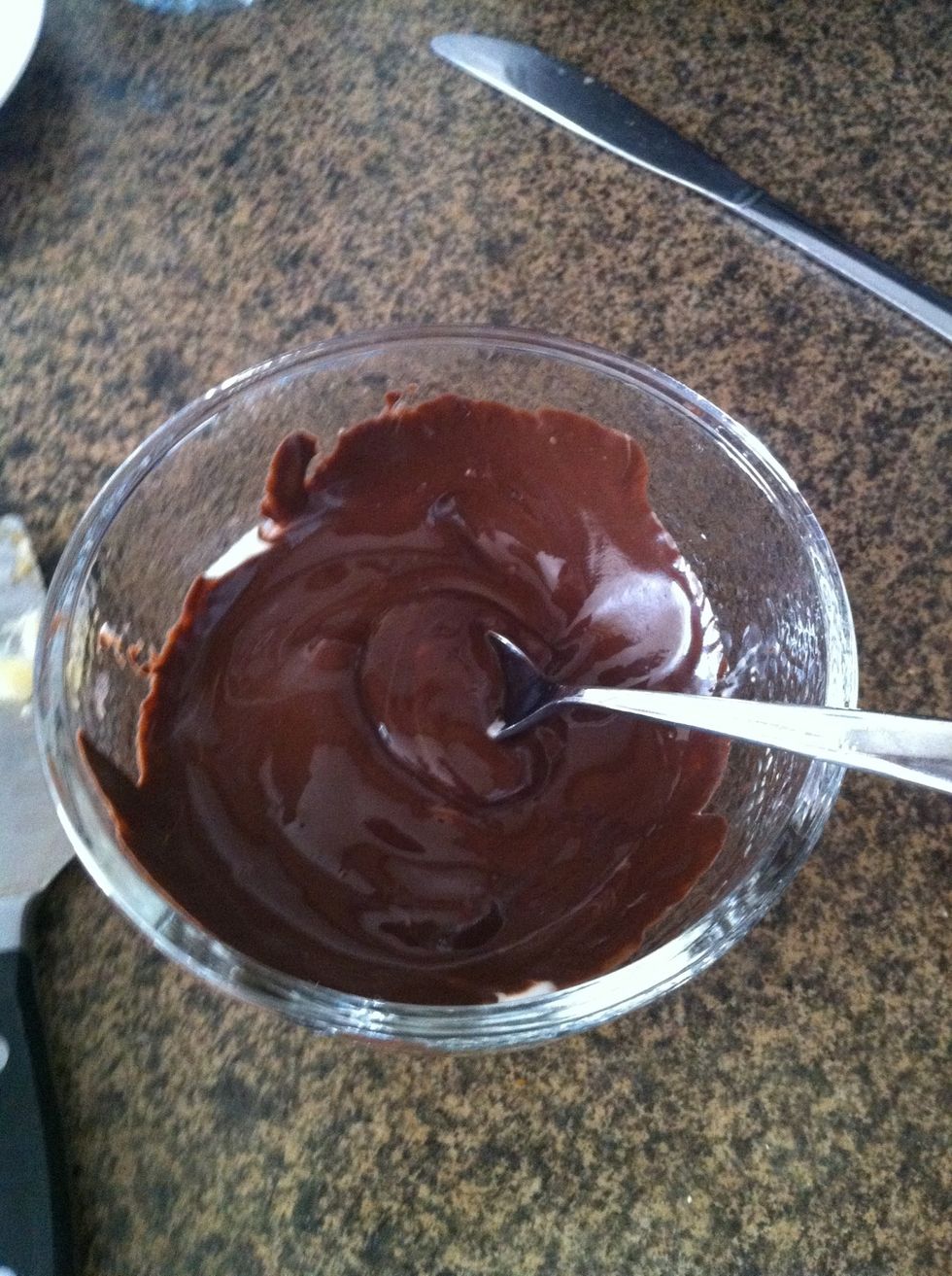 Then get your chocolate! (You can also use caramel or white chocolate!)