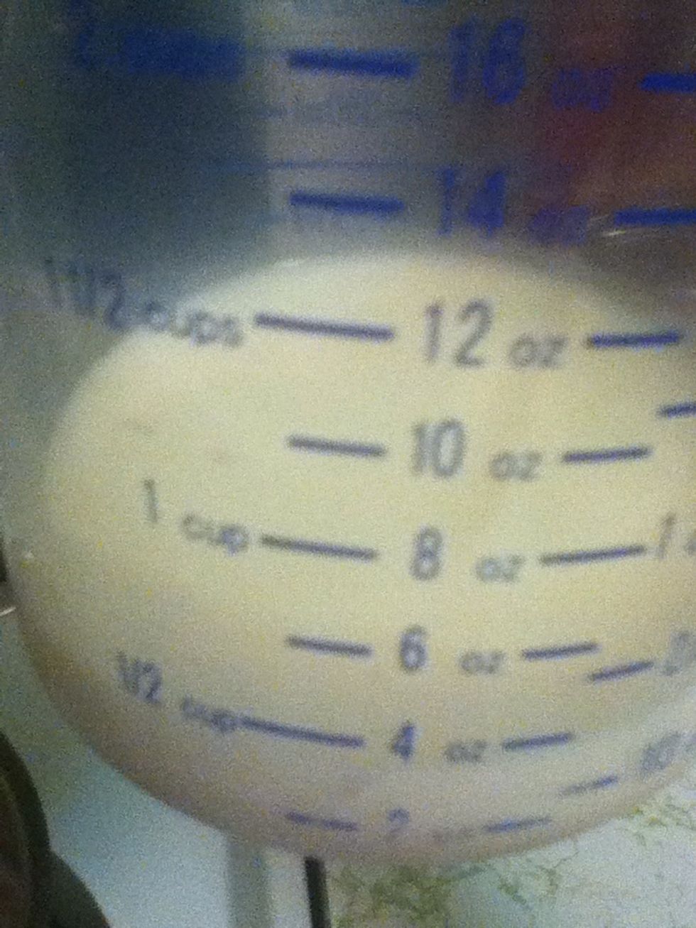 Then get your other half of milk and mix