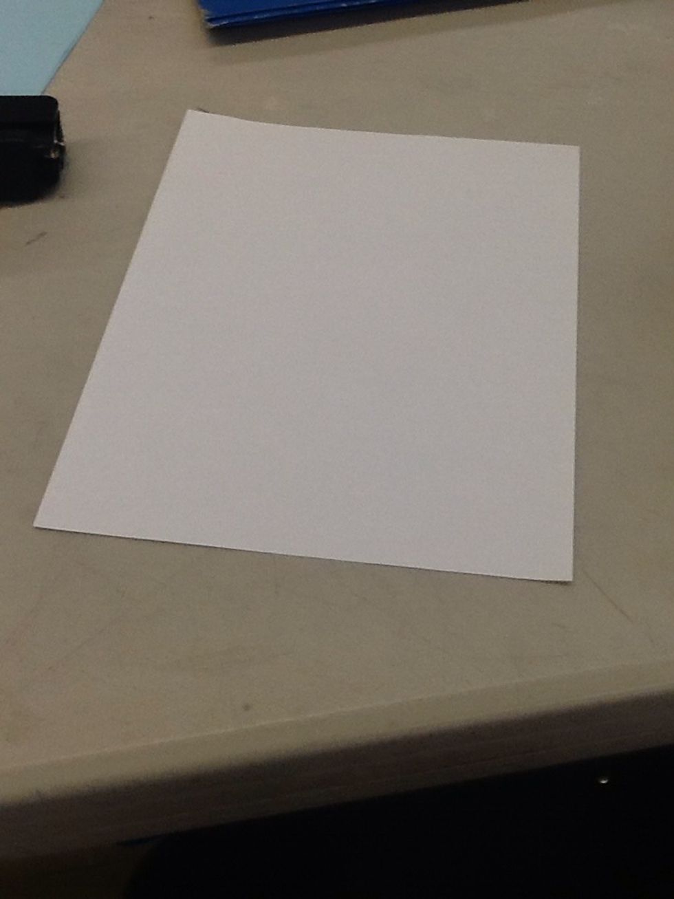 Then get your piece of paper.