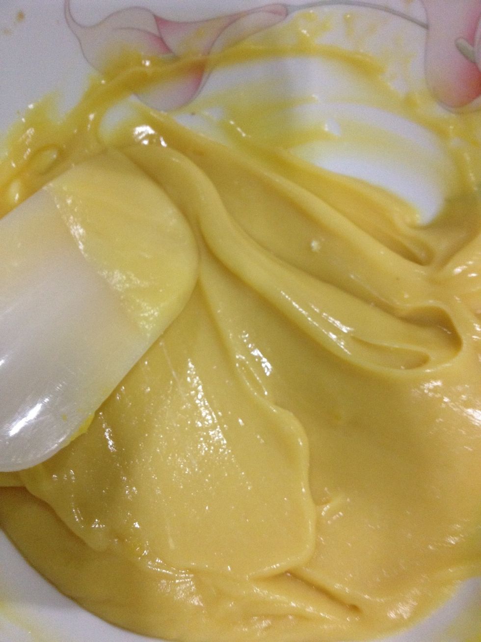 Then get your vanilla custard. Mix the pudding mix with cold milk and add the extra vanilla extract.