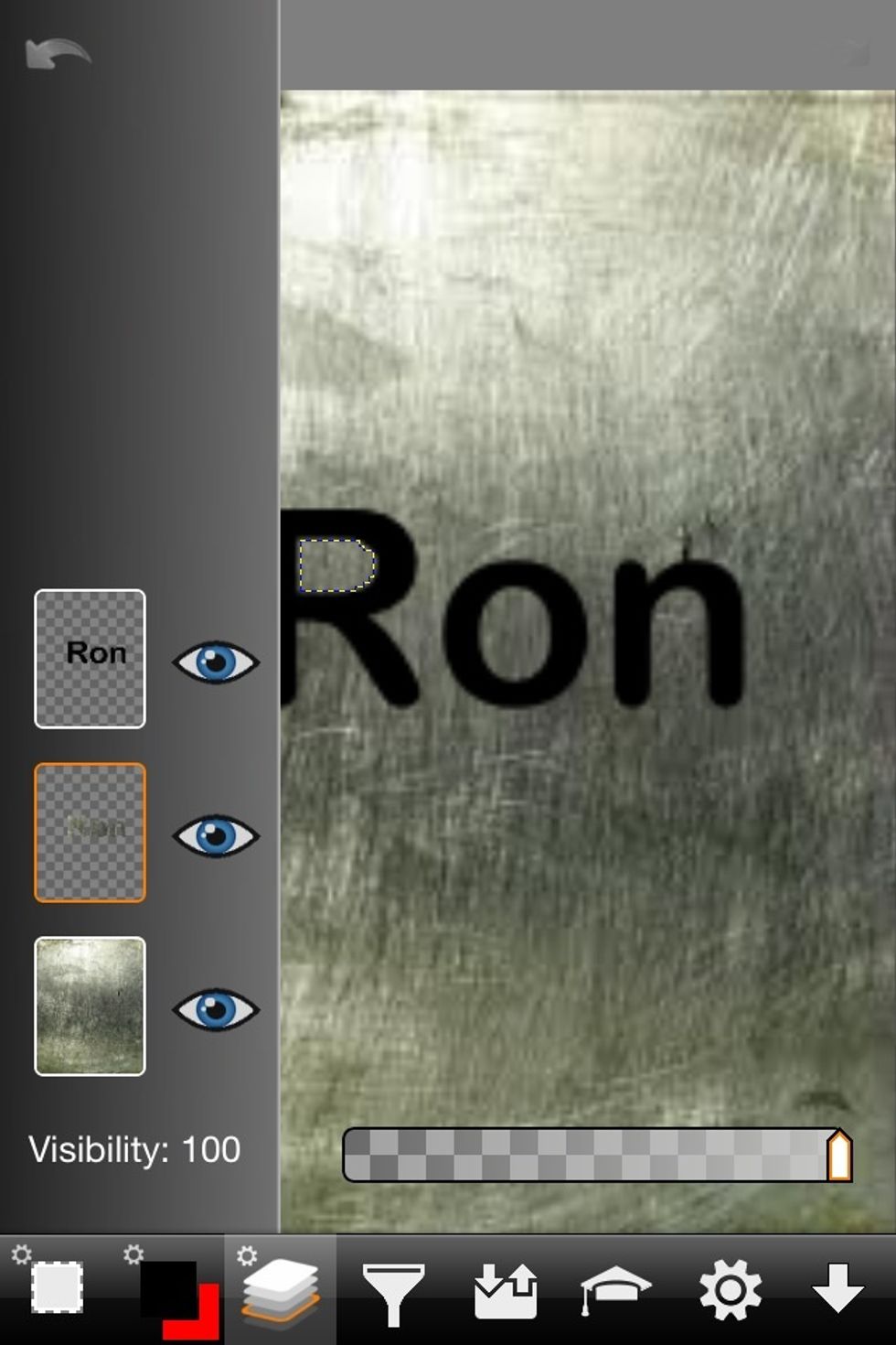 Then go back to the new text layer.
