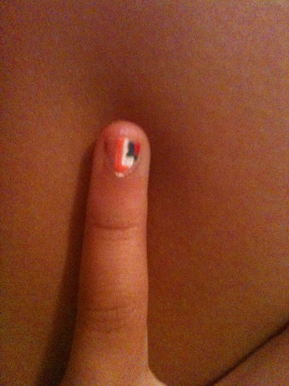 Then go over it a little but with the fourth color