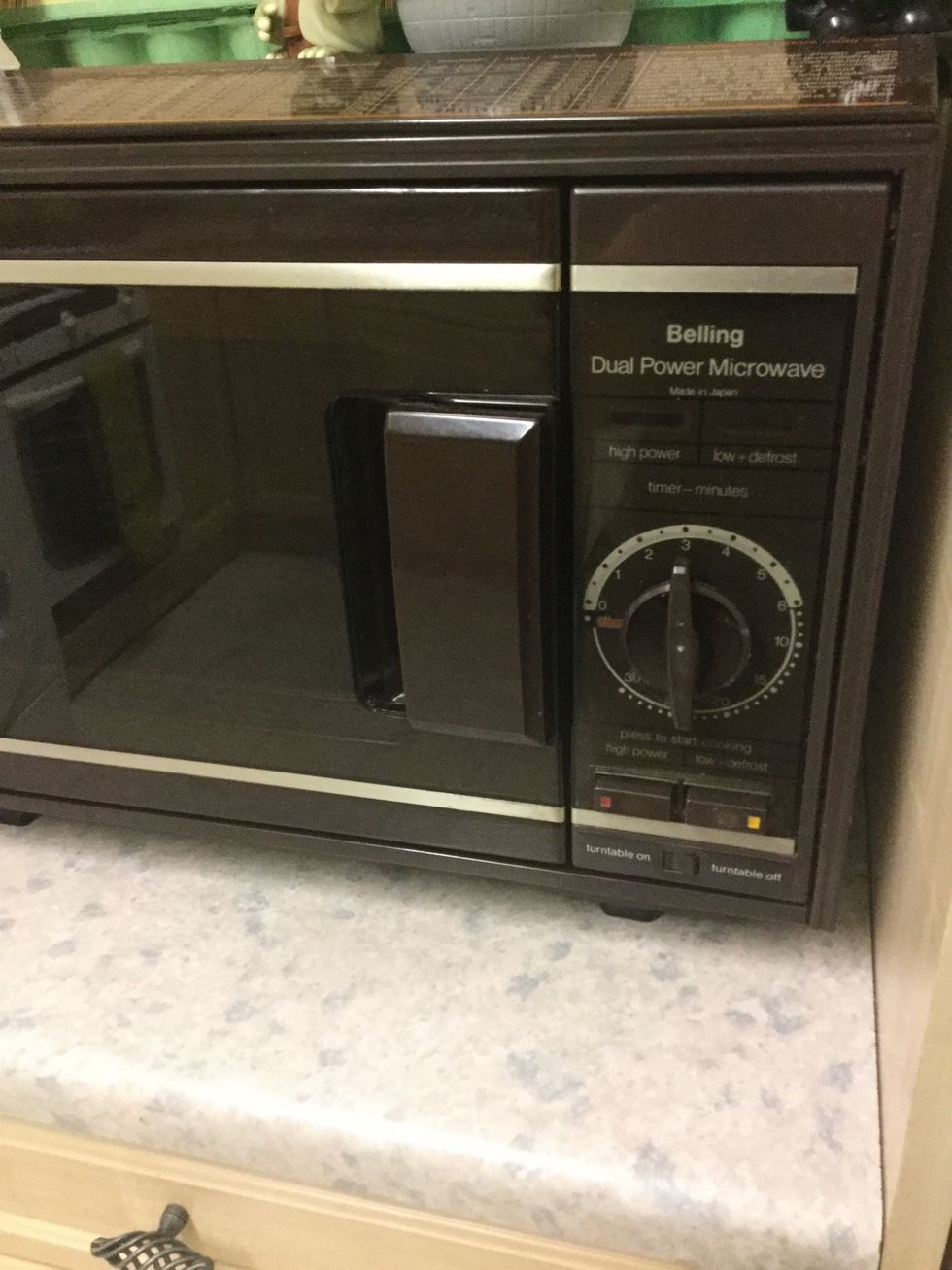 Then go over to microwave