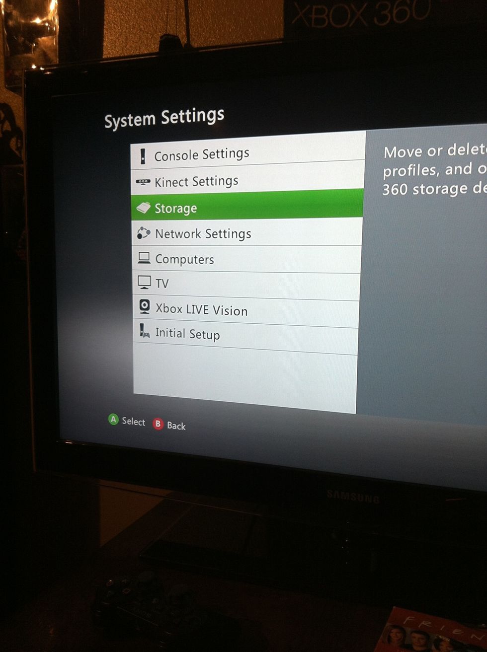 Then go scroll down to the storage option...