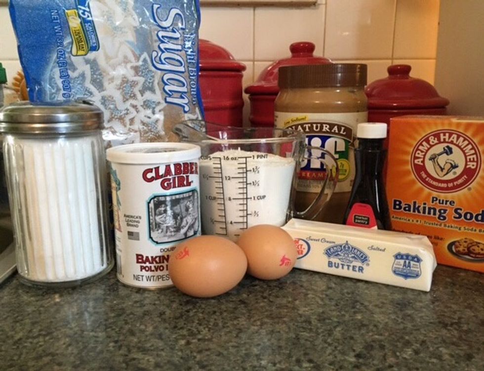 Then gradually add in the flour in small increments until all of the flour in combined with the wet ingredients.
