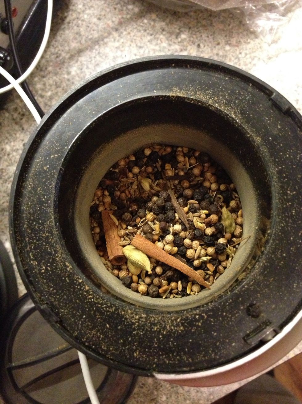 Then grind a bit at a time until nice and fine