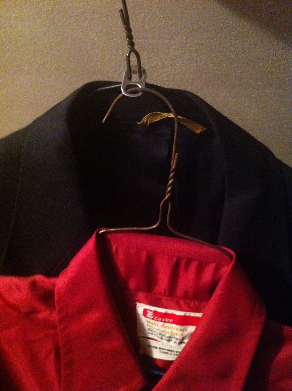 Then hang another part of the outfit on it.