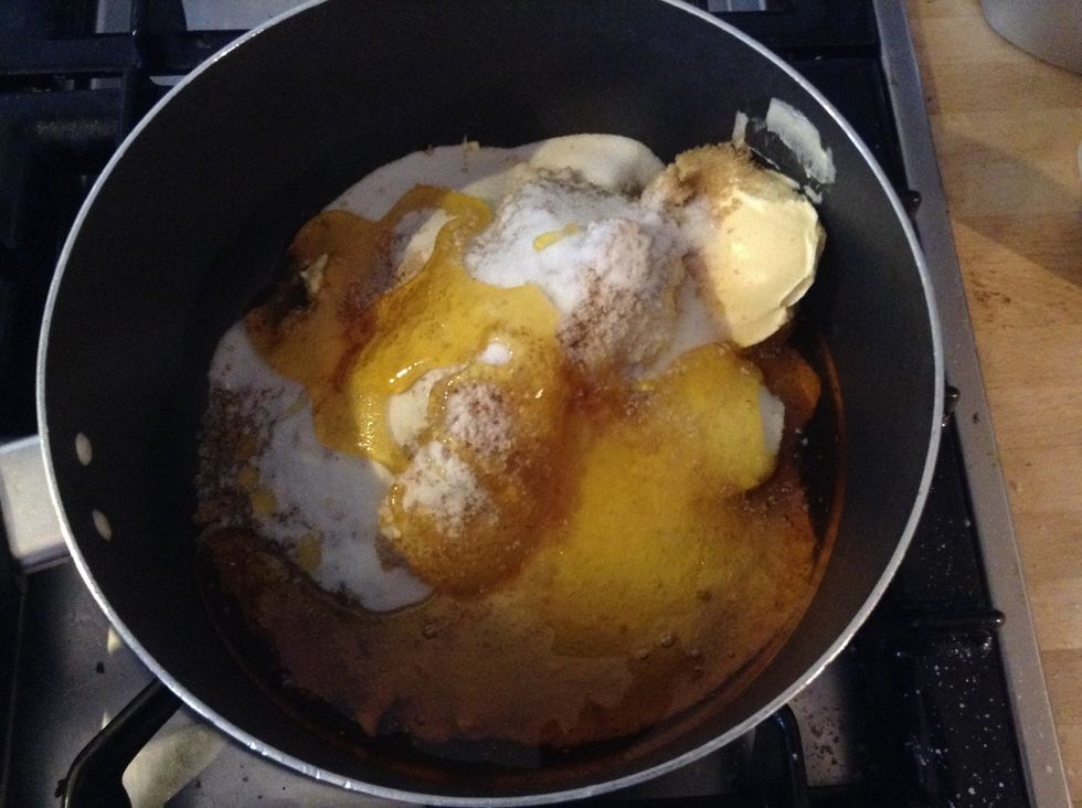 Then heat only medium heat until all melted