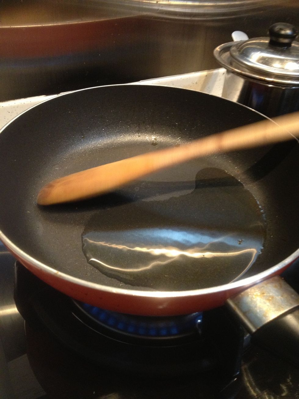 Then, heat some oil.