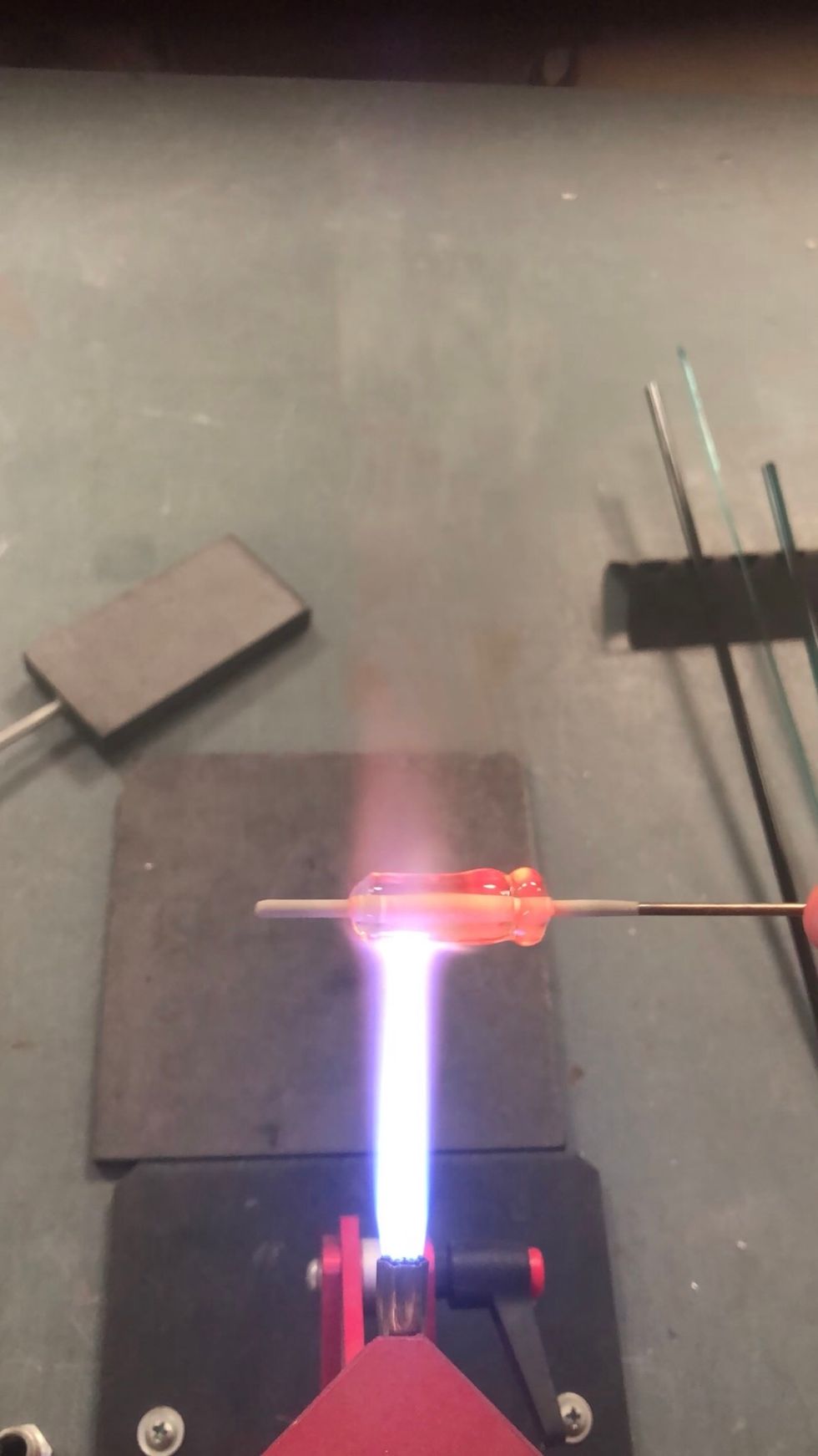 Then heat up the other end.